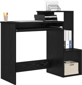 vidaXL Γραφείο Μαύρη Οξυά Επεξεργασμένο Ξύλο 106 x 41 x 88.5 εκ.