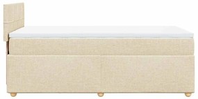 vidaXL Κρεβάτι Boxspring με Στρώμα Κρεμ 80 x 200 εκ. Υφασμάτινο
