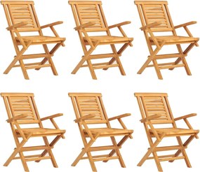 vidaXL Σετ Τραπεζαρίας Κήπου 7 Τεμαχίων από Μασίφ Ξύλο Teak