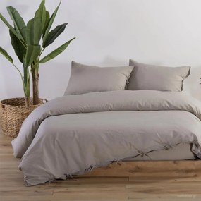 Παπλωματοθήκη King Size (240x260) Nef-Nef Homeware Cotton Linen Μπεζ
