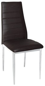 Καρέκλα Jetta ΕΜ966Χ,56 Brown 40x50x95 cm Σετ 6τμχ Metal, PVC
