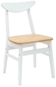 vidaXL Καρέκλες φαγητού 2 pcs Λευκό 42 x 47.5 x 81 εκ