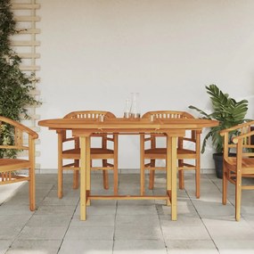 Τραπέζι Κήπου Επεκτεινόμενο 110-160x80x75 εκ. Μασίφ Ξύλο Teak