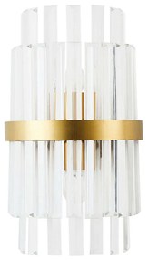 Φωτιστικό Τοίχου - Απλίκα Torrent 77-8214 20x11x50cm 2xE14 40W Clear-Gold Homelighting