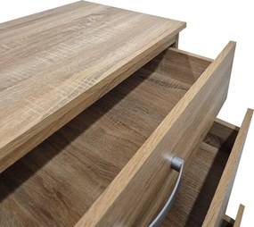 Συρταριέρα Athos pakoworld σε sonoma απόχρωση 80x40x79εκ