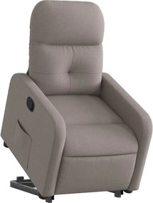 vidaXL Πολυθρόνα Ανακλινόμενη με Ανύψωση Χρώμα Taupe Υφασμάτινη