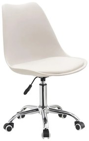 Καρέκλα γραφείου εργασίας Gaston II PP-PU λευκό 48x57x90 εκ.