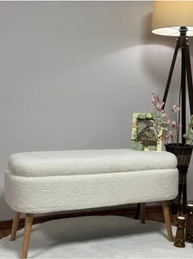 Stewehome Πάγκος Αποθήκευσης OSLO σε Υπόλευκη Απόχρωση 94x39x49 cm