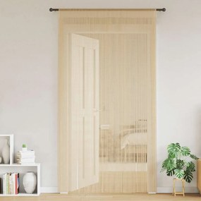vidaXL Κουρτίνες με Κρόσσια 2 τεμ. Μπεζ 100 x 250 εκ.