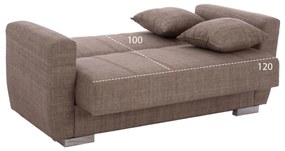 Καναπές - Κρεβάτι Polya Διθέσιος Καφέ 150x84x88 εκ. 150x84x88 εκ.