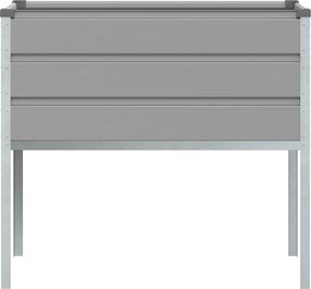 vidaXL Γλάστρα Ανοιχτό γκρι 100 x 45 x 90 εκ. Επικαλυμμένος Χάλυβας