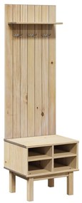 Έπιπλο χωλ OTTA 50x40x160 εκ. Μασίφ Ξύλο Πεύκου - Καφέ