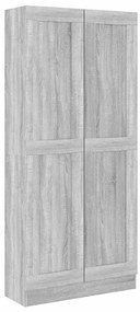 vidaXL Βιβλιοθήκη Γκρι Sonoma 82,5x30,5x185,5 εκ. Επεξεργασμένο Ξύλο