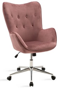 Καρέκλα γραφείου διευθυντή Kido pakoworld με βελούδο σάπιο μήλο