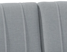 vidaXL Ταπετσαρισμένο κεφαλάρι Ανοιχτό γκρι 160 cm