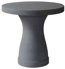 Ε6206 CONCRETE Τραπέζι Cement Grey  Φ80cm H.75cm Γκρι,  Artificial Cement (Recyclable), , 1 Τεμάχιο