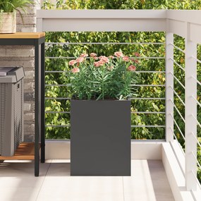 vidaXL Γλάστρα Κήπου Μαύρο 32 x 32 x 40 εκ. Κρύα έλαση από χάλυβα