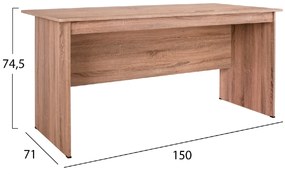 ΓΡΑΦΕΙΟ ΜΕΛΑΜΙΝΗΣ HAYDEN 150x71x74,5 HM2284.02 ΣΕ ΧΡΩΜΑ SONAMA