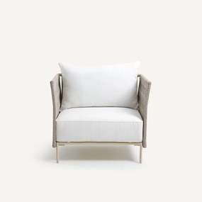 Πολυθρόνα κήπου με πλεκτούς ιμάντες, Leandra