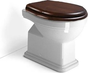 GSI Classic 871100W Λεκάνη Υψηλής Πίεσης Πισωστόμια 54cm με Κάλυμμα Βαρέως Τύπου Ξύλινο Μασίφ Αποσπώμενο