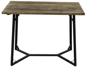 BISTRO ΤΡΑΠΕΖΙ BAR 120X65X108εκ. ΜΑΥΡΟ ΜΕΤΑΛΛΟ-ΞΥΛΟ ZITA PLUS 120X65X108εκ.