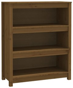 vidaXL Βιβλιοθήκη Μελί 80x35x97 εκ. από Μασίφ Ξύλο Πεύκου
