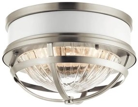 Πλαφονιέρα Φωτιστικό Οροφής 2xE27 40W IP20 Tollis Elstead QN-TOLLIS-F-BN Νίκελ Ματ