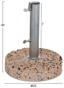 Βάση ομπρέλας Ψηφίδα 15Kg με Σωλήνα Διαμέτρου Φ52 εκ.