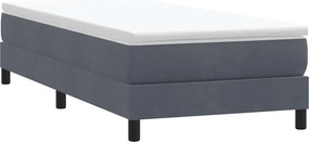 vidaXL Box Spring Κρεβάτι χωρίς στρώμα Σκούρο γκρι 90x210 cm Βελούδινο
