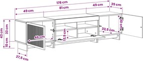 vidaXL 5 Τεμάχια LED Τηλεοπτικού Ντουλαπιού Artisan Δρυς