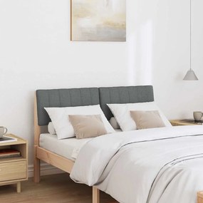 vidaXL Ταπετσαρισμένο κεφαλάρι Σκούρο Γκρι 120 cm Στερεά ξυλεία πεύκου