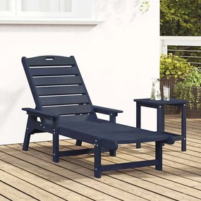 vidaXL Ξαπλώστρα με μαξιλάρι Ναυτικό μπλε 73.5 x 92 x 90εκ Πλαστικό