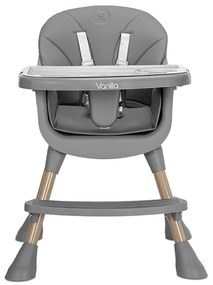 Καρεκλάκι φαγητού Vanilla 3in1 Grey Leather 10100572506 Lorelli