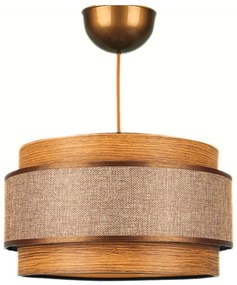 Φωτιστικό Οροφής 687HMY1481 Φ28x40cm 1xE27 40W Brown Opviq