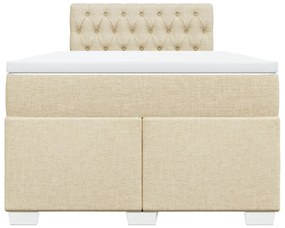 Κρεβάτι Boxspring με Στρώμα Κρεμ 120x190 εκ. Υφασμάτινο 3285839