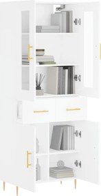 vidaXL Ντουλάπι Λευκό 69,5x34x180 εκ. από Επεξεργασμένο Ξύλο