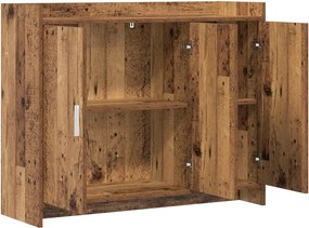 vidaXL Πλαϊνό γραφείο Παλαιωμένο ξύλο 98,5 x 33 x 80 εκ