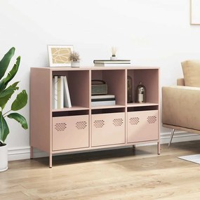 VidaXL Ντουλάπι Ροζ 101,5x39x73,5 εκ. από Χάλυβα Ψυχρής Έλασης