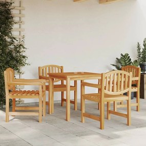 Καρέκλες Κήπου 4 τεμ. 58 x 59 x 88 εκ. από Μασίφ Ξύλο Teak
