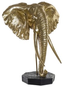 Διακοσμητική Φιγούρα DKD Home Decor Μαύρο Χρυσό Ελέφαντας Ανατολικó 60 x 36 x 73 cm