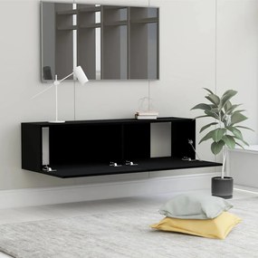 vidaXL Έπιπλο Τηλεόρασης Μαύρο 120 x 30 x 30 εκ. από Επεξ. Ξύλο