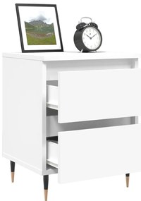 vidaXL Κομοδίνο Λευκό 40 x 35 x 50 εκ. από Επεξεργασμένο Ξύλο