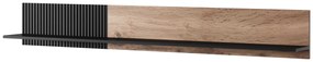 RANDOM P-2 hanging shelf, color: wotan oak/black DIOMMI V-PL-RANDOM-P-2 DIOMMI-60-22654
