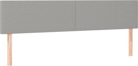 vidaXL Κρεβάτι Boxspring με Στρώμα Ανοιχτό Γκρι 120x190 εκ. Υφασμάτινο