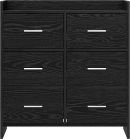 vidaXL Πλαϊνό γραφείο Μαύρη Δρυς 75 x 33 x 80 εκ Επεξεργασμένο Ξύλο