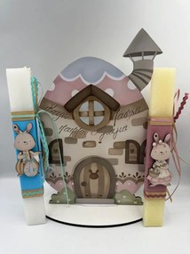 Παππούς και Γιαγιά Αρωματική λαμπάδα ν.5 - Σετ Λαμπάδα και πλάτη με βάση