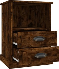 vidaXL Κομοδίνο Καπνιστή Δρυς 43x36x60 εκ.