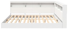 vidaXL Βιβλιοθήκη Κρεβατιού Λευκό 180 x 200 cm Επεξεργασμένο ξύλο
