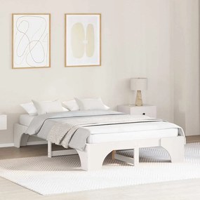 vidaXL Σκελετός Κρεβατιού Λευκό 197 x 97 x 30 εκ. Μασίφ ξύλο πεύκου
