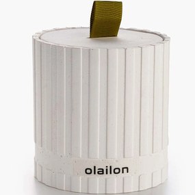 Αρωματικό Κερί Σε Βάζο Sutun 665CST1132 Φ8x8,5cm White-Green Aberto Design Τσιμέντο